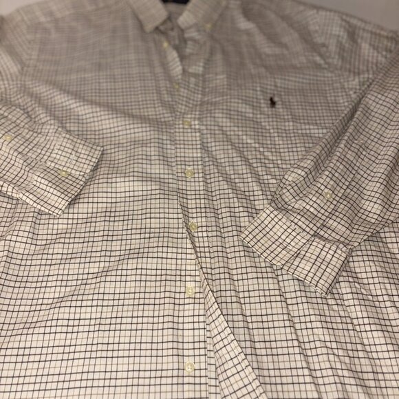 NEW NWT Polo Ralph Lauren Long Sleeve Classic Button Down Shirt 1XB Beige Brown - Picture 4 of 9